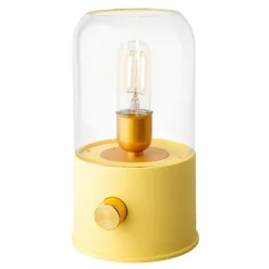 #N/A Lampe tempête sans fil rechargeable USB (H20 cm) Jaune Discount