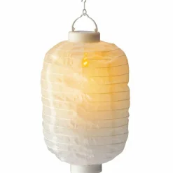 #N/A Lanterne chinoise solaire LED (D20 cm) Cylindre effet flamme chaud Blanc Clearance