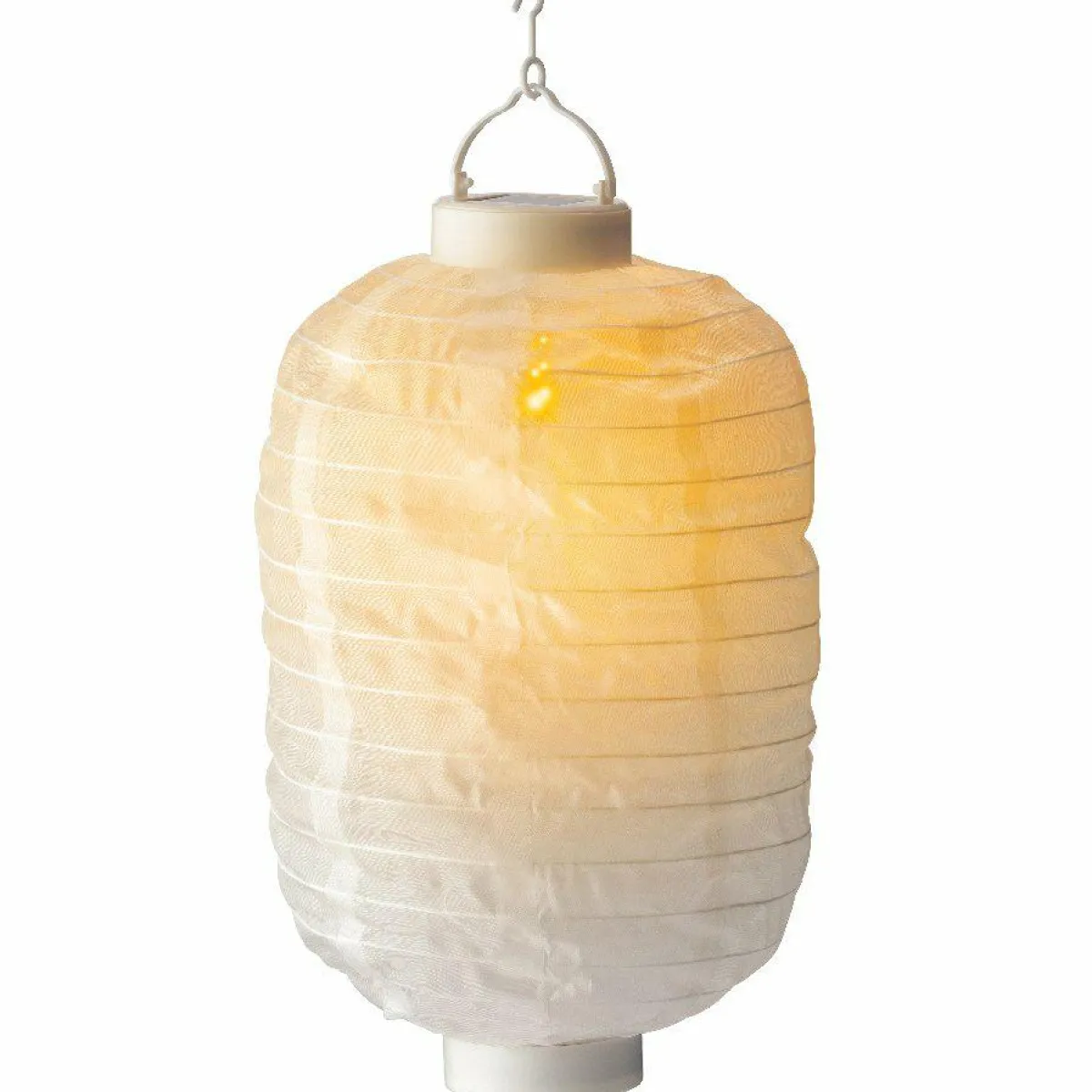 #N/A Lanterne chinoise solaire LED (D20 cm) Cylindre effet flamme chaud Blanc Clearance