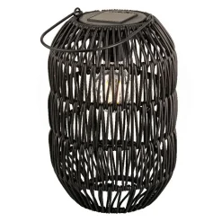 #N/A Lanterne de jardin solaire LED (H24,5 cm) Toscane Noir Clearance