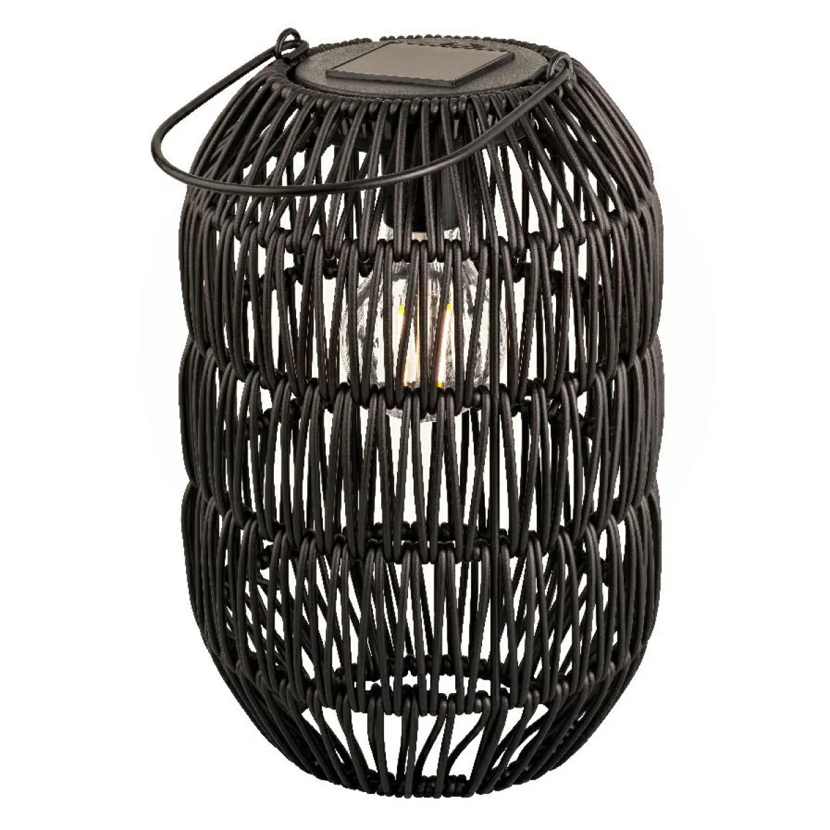 #N/A Lanterne de jardin solaire LED (H24,5 cm) Toscane Noir Clearance
