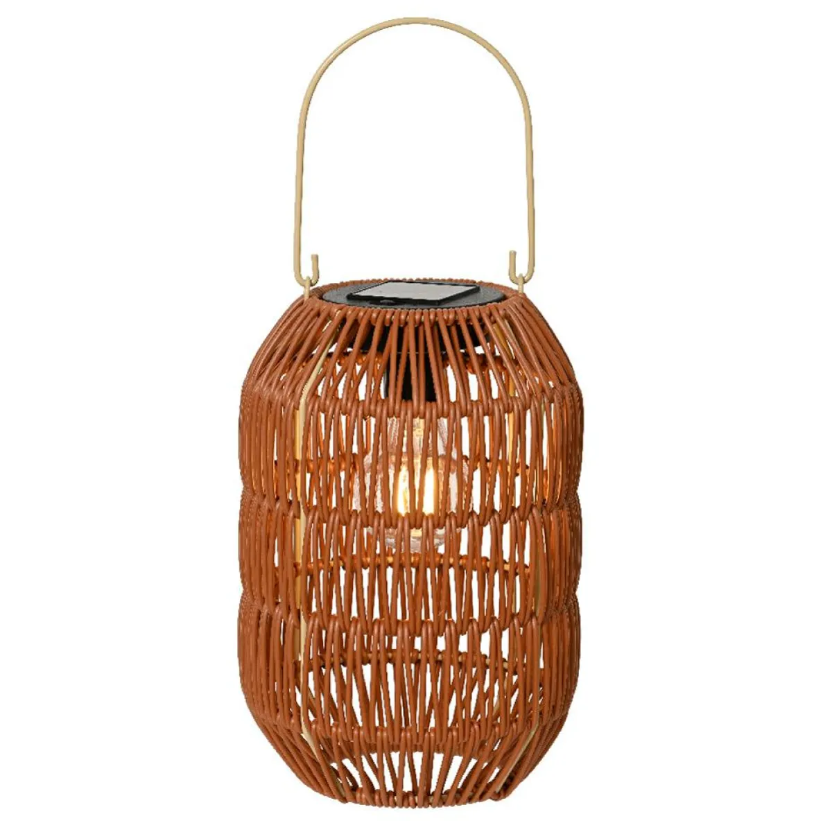 #N/A Lanterne de jardin solaire LED (H24,5 cm) Toscane Terracotta Orange Outlet