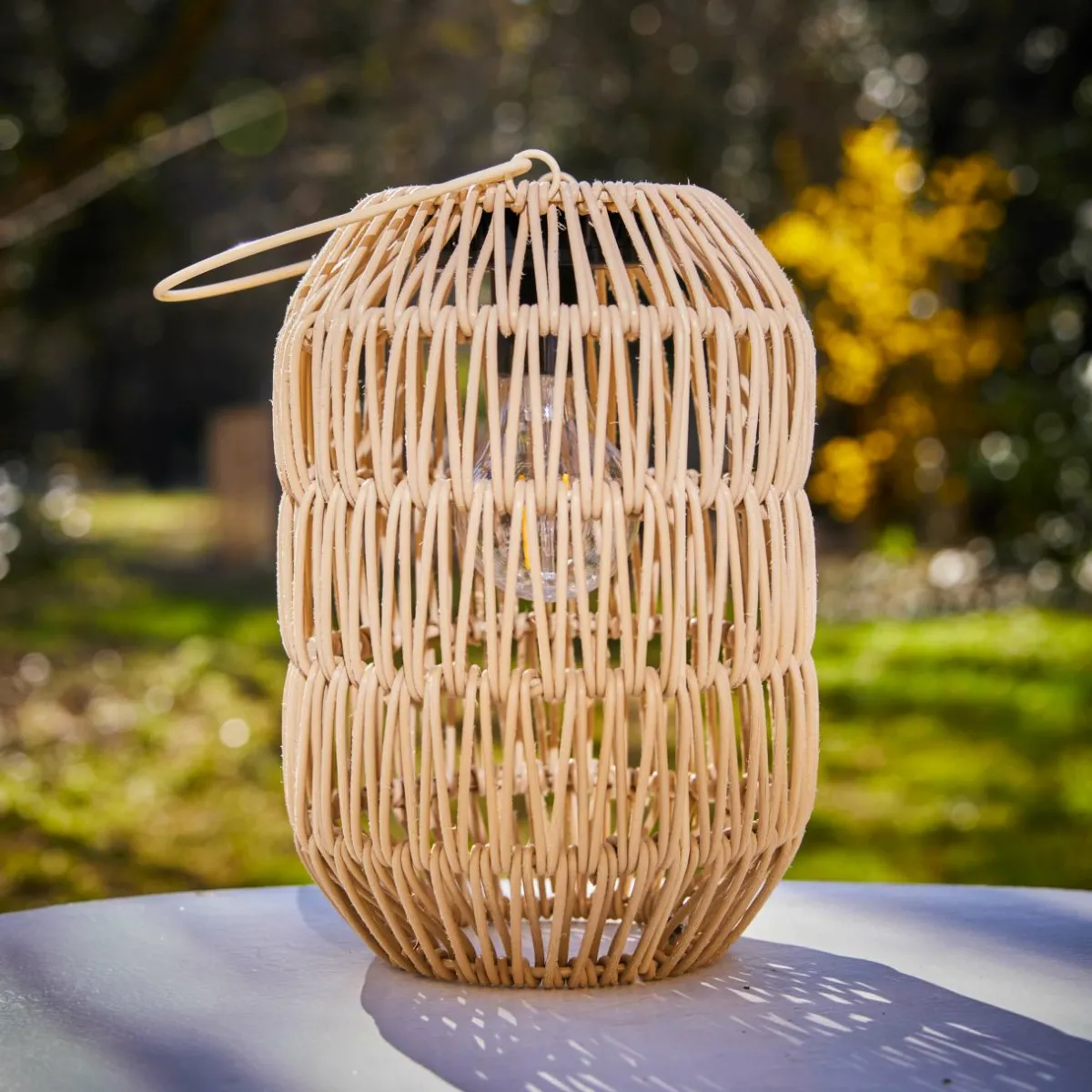 #N/A Lanterne de jardin solaire LED (H24,5 cm)Toscane Naturel Beige Hot