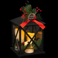 Feeric Lights & Christmas Lanterne de Noël à piles LED (H32 cm) Vacillante Blanc chaud Noir Online