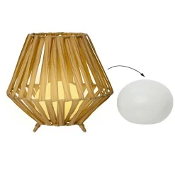 #N/A Lanterne de table solaire LED (H22,5 cm) Augusta clair Marron Best