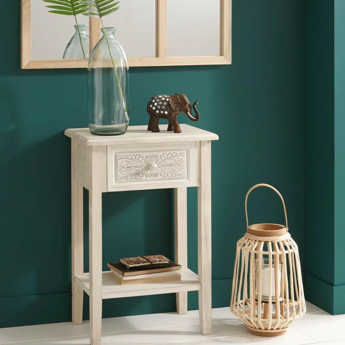 ATMOSPHERA Lanterne en rotin (H35 cm) Naturalys Beige Naturel Clearance