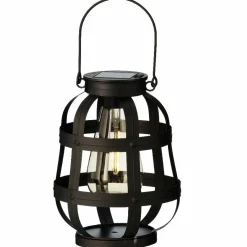 #N/A Lanterne solaire métal LED (H18,5 cm) Julia Noir Sale