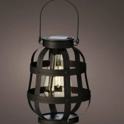 #N/A Lanterne solaire métal LED (H18,5 cm) Julia Noir Sale