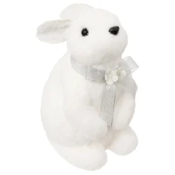FEERIC LIGHTS Lapin de Noël (H25 cm) Giulia petit nœud Blanc