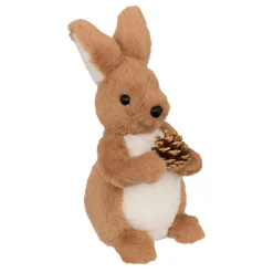 JJA Lapin peluche (H31 cm) Albin et pomme de pin Marron Marron clair Discount
