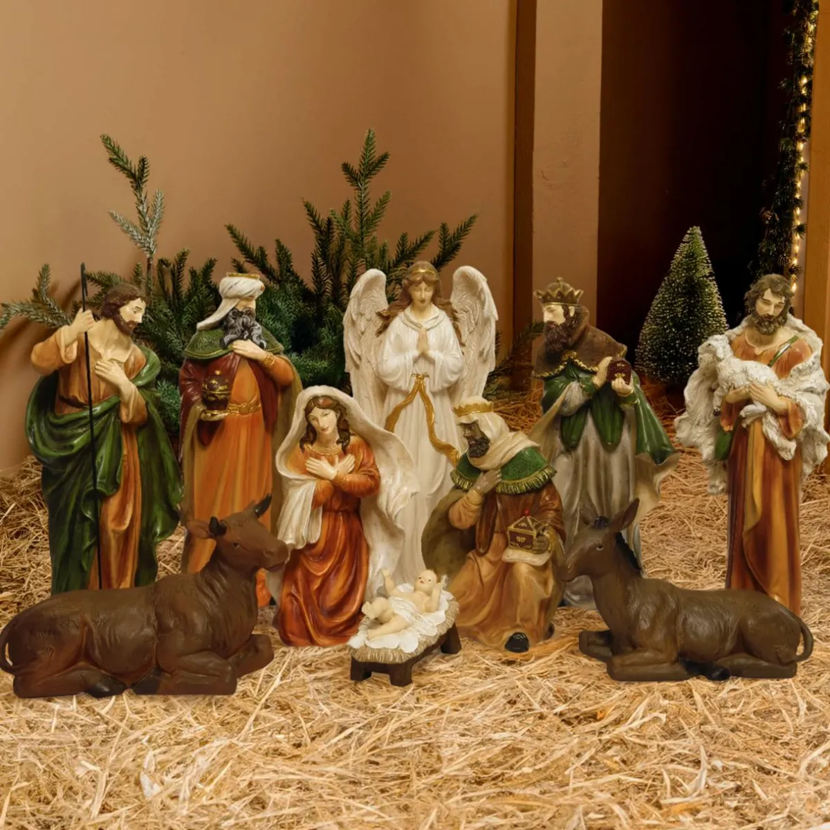 KAEMINGK Les 10 grands santons (Hauteur 47 cm) de Marine Multicolore Best