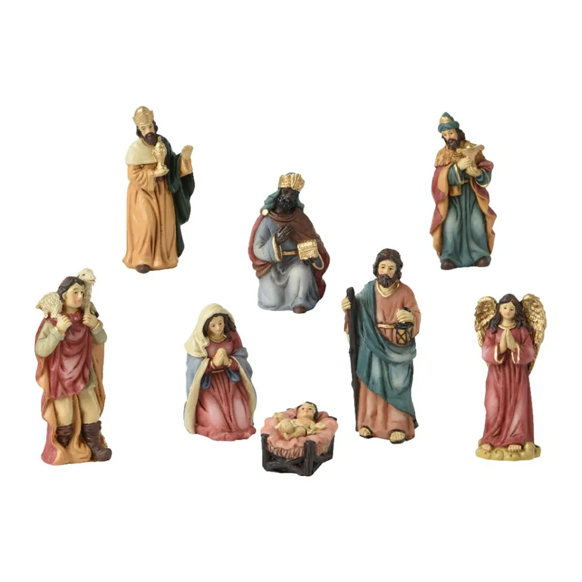 KAEMINGK Les 8 santons (Hauteur 15 cm) de Valentine Multicolore Best