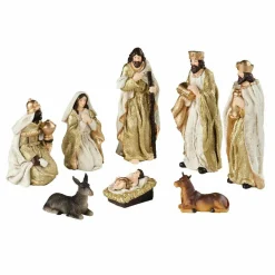 KAEMINGK Les 8 santons (Hauteur 15 cm) de Mario Or New