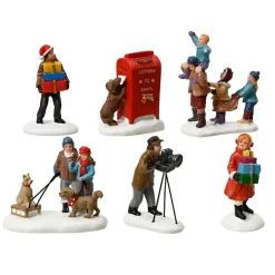 KAEMINGK Lot de 6 Figurines pour village (H7,5 cm) Personnages en ville New