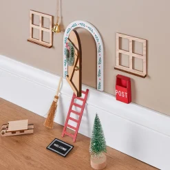 JJA Lot de 10 accessoires déco en bois (H17 cm) Porte de petite souris Multicolore Sale