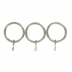 LUANCE Lot de 8 anneaux tringle rideau (D20 mm) Jim mat Argent Sale