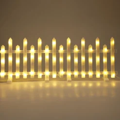 KOOPMAN Lot de 8 barrières lumineuses 192 LED (2,80 m x H25 cm) Féerie Blanc chaud New