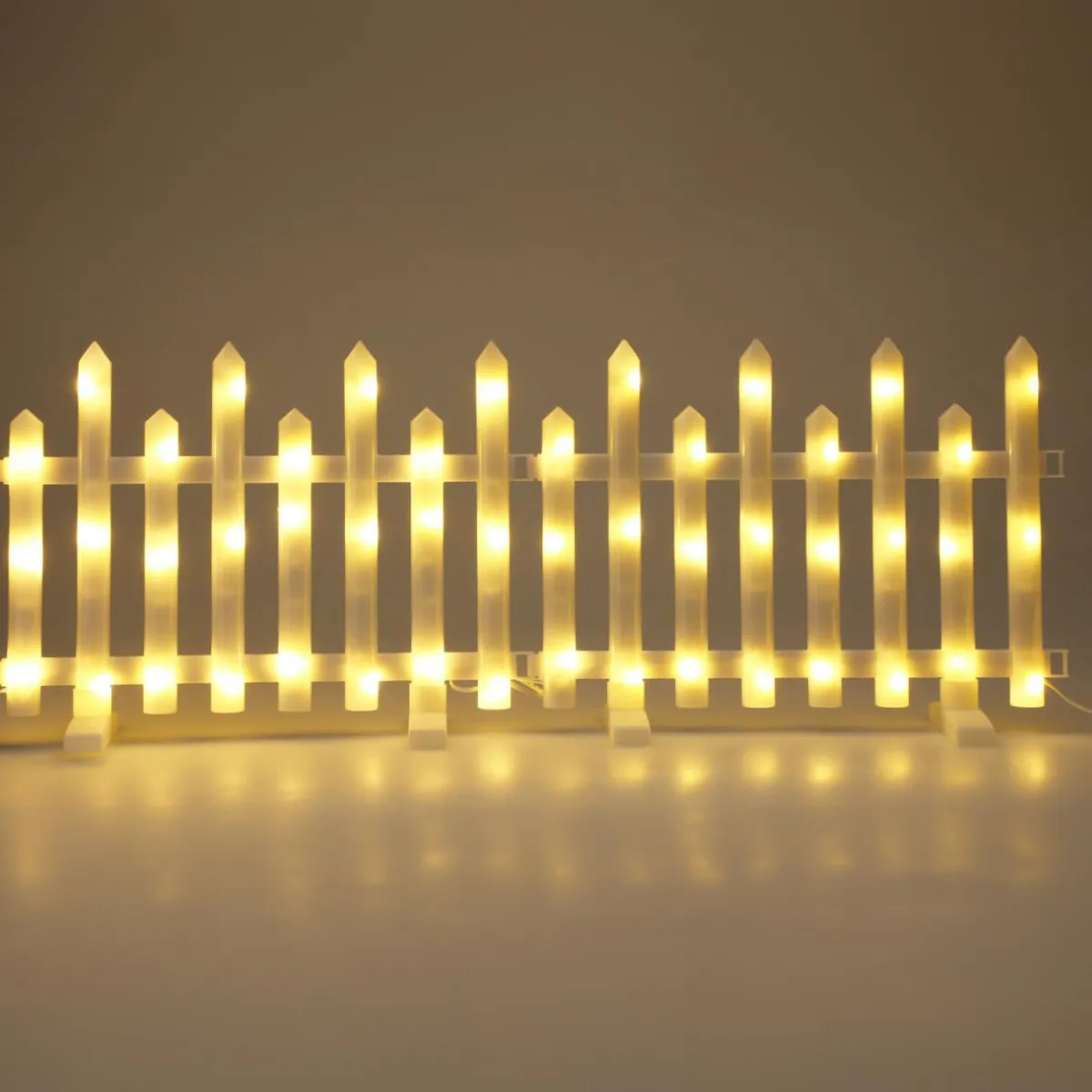 KOOPMAN Lot de 8 barrières lumineuses 192 LED (2,80 m x H25 cm) Féerie Blanc chaud New