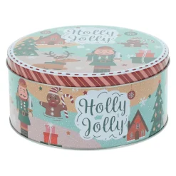 KOOPMAN Lot de 3 boîtes de rangement en métal rondes Personnages de Noël Multicolore Sale