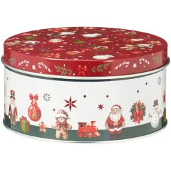 KOOPMAN Lot de 3 boîtes de rangement en métal rondes Mon beau Noël Multicolore Best