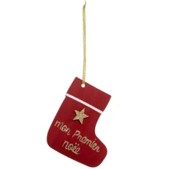 Feeric Lights & Christmas Lot de 3 bottes (H11 cm)Premier Noël Rouge Hot