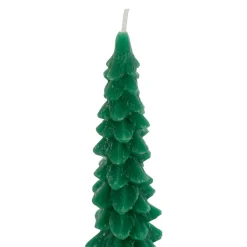 JJA Lot de 2 bougies bâton en cire (H25 cm) Sapin Vert