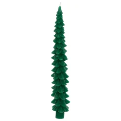 JJA Lot de 2 bougies bâton en cire (H25 cm) Sapin Vert