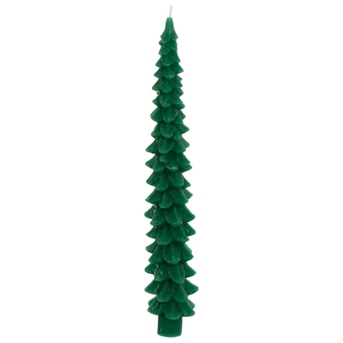 JJA Lot de 2 bougies bâton en cire (H25 cm) Sapin Vert