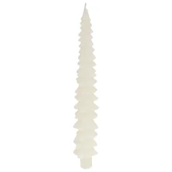 JJA Lot de 2 bougies bâton en cire (H25 cm) Sapin Blanc Sale