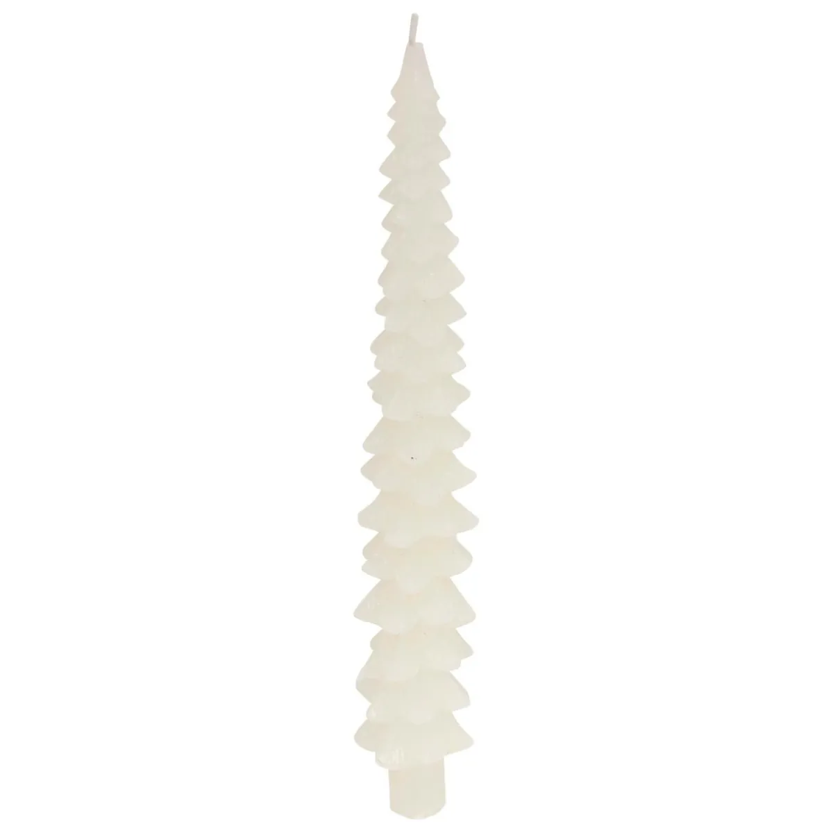 JJA Lot de 2 bougies bâton en cire (H25 cm) Sapin Blanc Sale