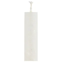 JJA Lot de 2 bougies bâton (H25 cm) Chandelier givré Blanc Hot