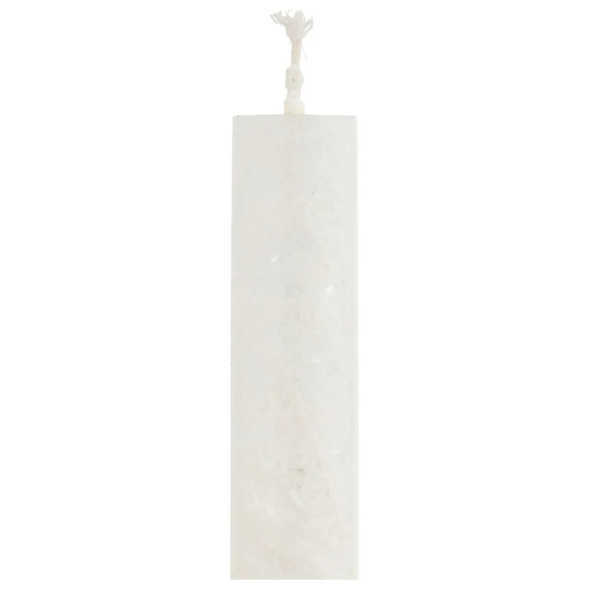 JJA Lot de 2 bougies bâton (H25 cm) Chandelier givré Blanc Hot