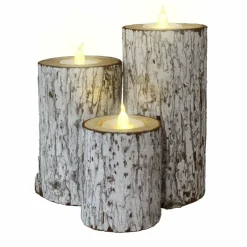 BLACHERE Lot de 3 bougies LED clignotantes (H15 cm) Arbre Blanc chaud Online