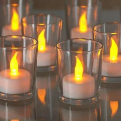 Feeric Lights & Christmas Lot de 6 Bougies LED vacillantes Chauffe-plat Blanc chaud Clearance