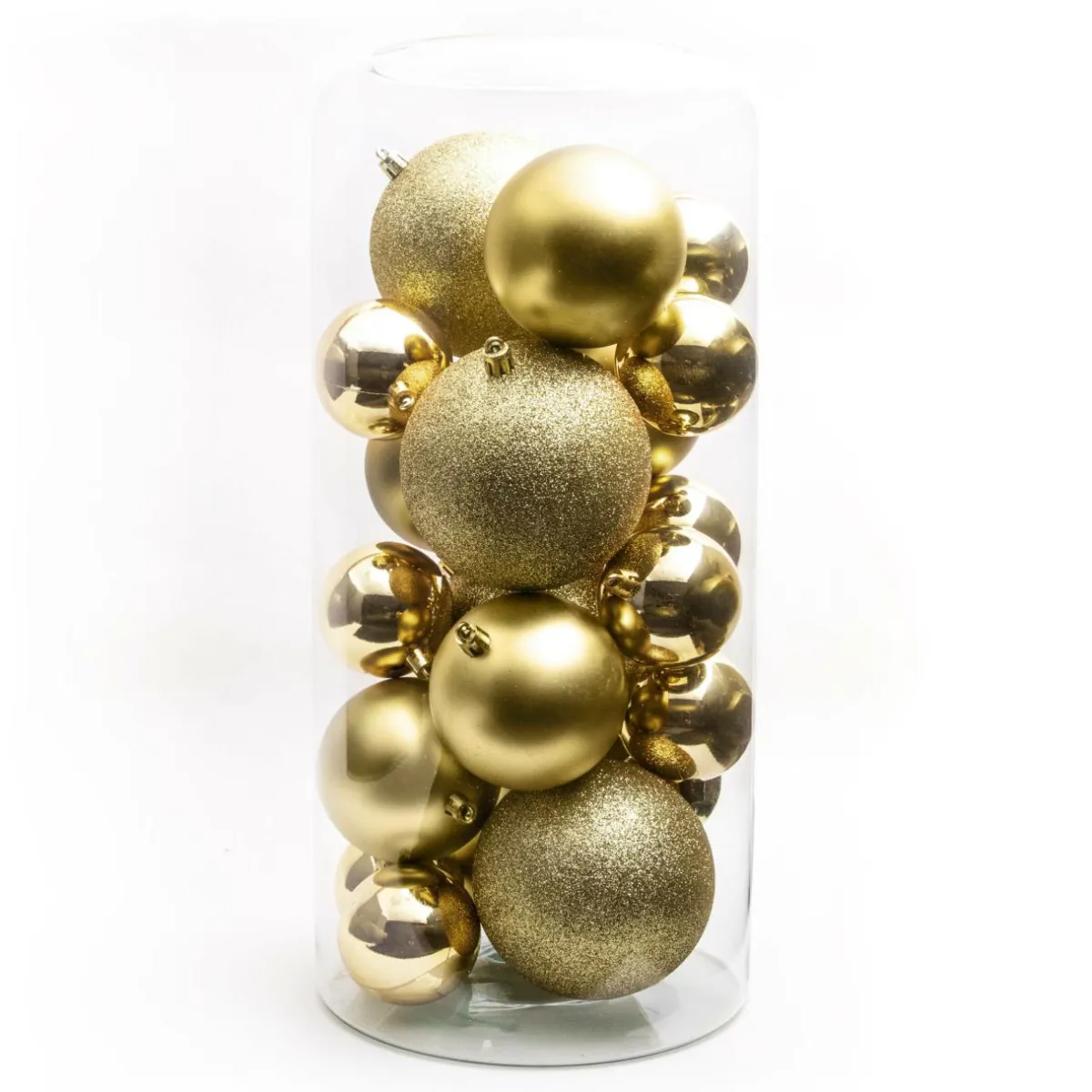 EMINZA Lot de 20 boules de Noël assties New Alpine Or Discount