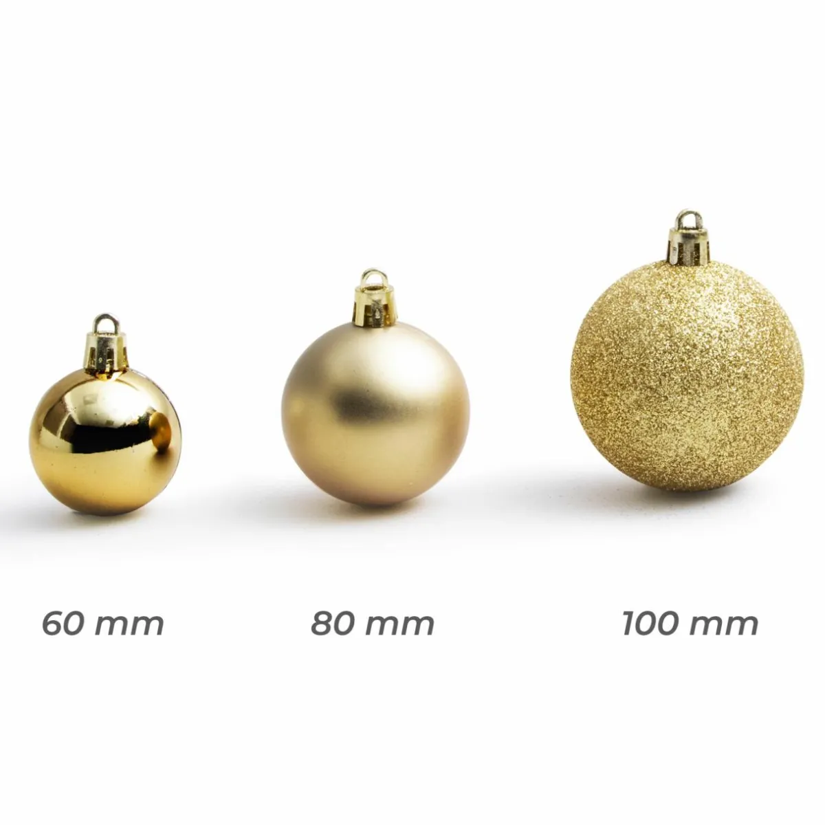 EMINZA Lot de 20 boules de Noël assties New Alpine Or Discount