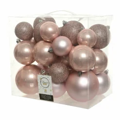 KAEMINGK Lot de 26 boules de Noël Lara Rose poudré Online