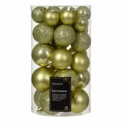KAEMINGK Lot de 30 boules de Noël Alpine assorties Pistache Outlet