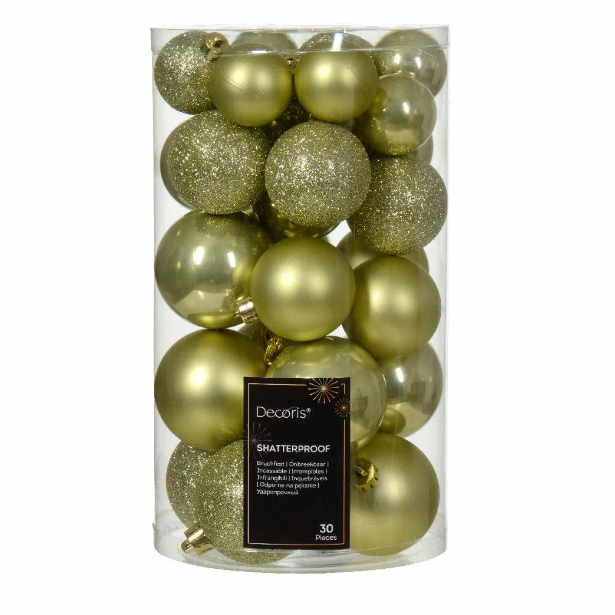 KAEMINGK Lot de 30 boules de Noël Alpine assorties Pistache Outlet