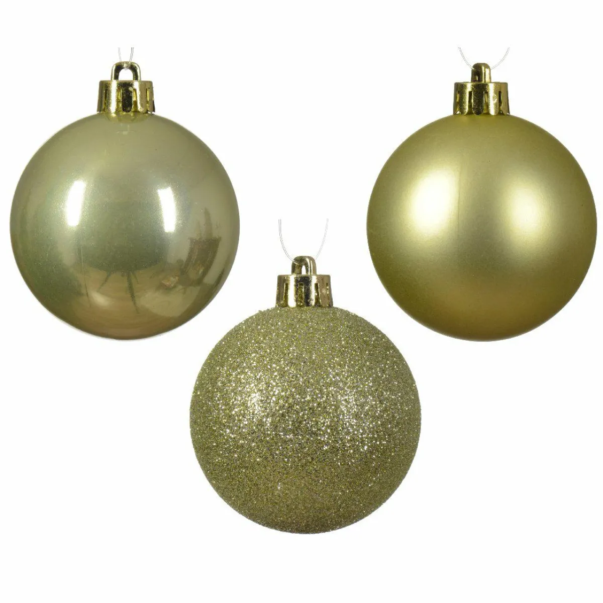 KAEMINGK Lot de 30 boules de Noël Alpine assorties Pistache Outlet
