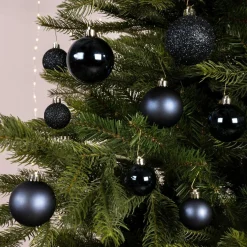 KAEMINGK Lot de 30 boules de Noël Alpine assorties Bleu nuit