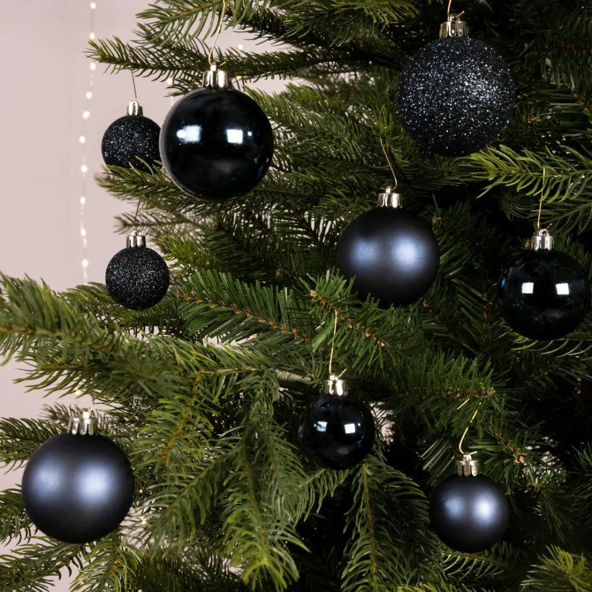 KAEMINGK Lot de 30 boules de Noël Alpine assorties Bleu nuit