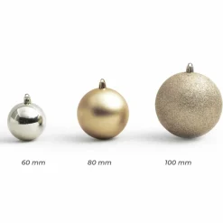 EMINZA Lot de 20 boules de Noël assorties New Alpine Perle Best