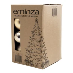 EMINZA Lot de 20 boules de Noël assorties New Alpine Perle Best