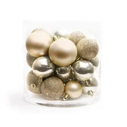 EMINZA Lot de 30 boules de Noël assorties New Alpine Perle Online