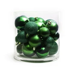 EMINZA Lot de 30 boules de Noël assorties New Alpine Vert sapin Sale