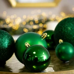 EMINZA Lot de 30 boules de Noël assorties New Alpine Vert sapin Sale