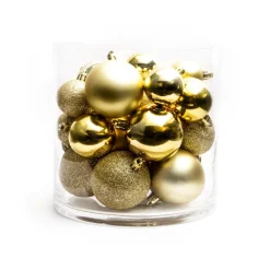 EMINZA Lot de 30 boules de Noël assties New Alpine Or Sale