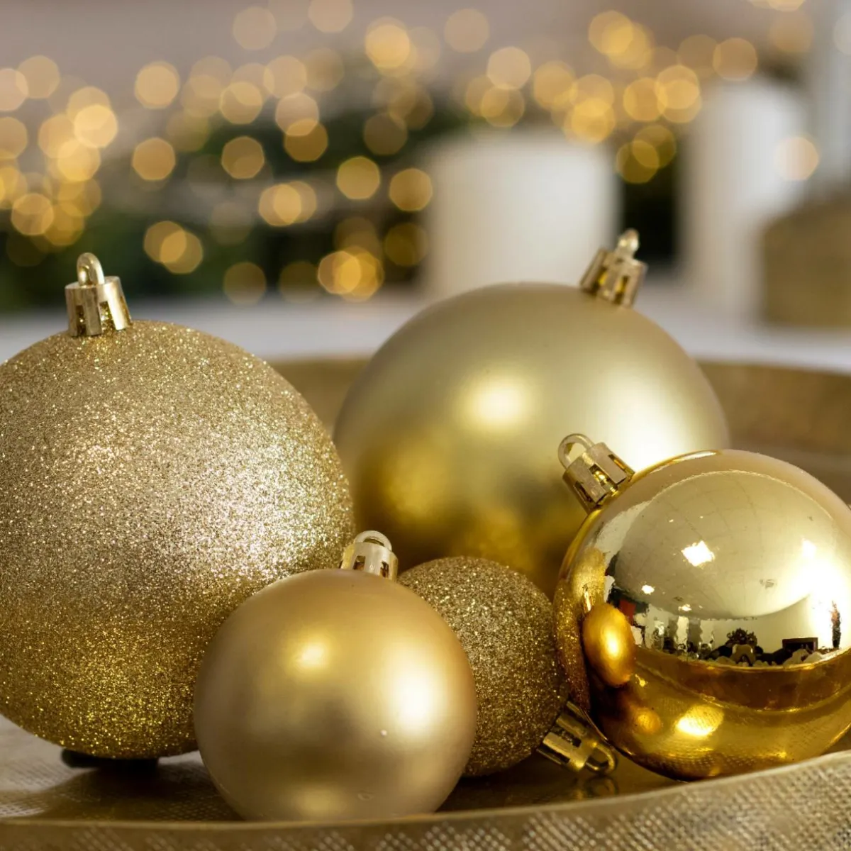 EMINZA Lot de 30 boules de Noël assties New Alpine Or Sale