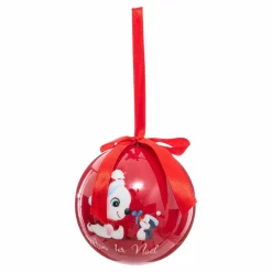 Feeric Lights & Christmas Lot de 3 boules de Noël (D75 mm) Premier Noël Rouge Clearance
